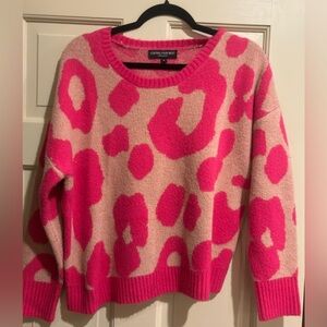 Pink Printed Sweater - Women’s medium